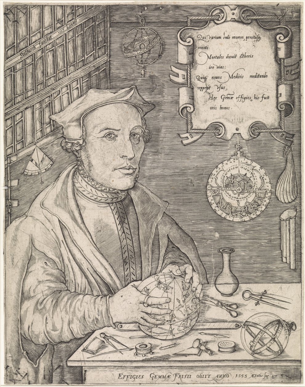 Portret af Gemma Frisius af Jan van Stalburch