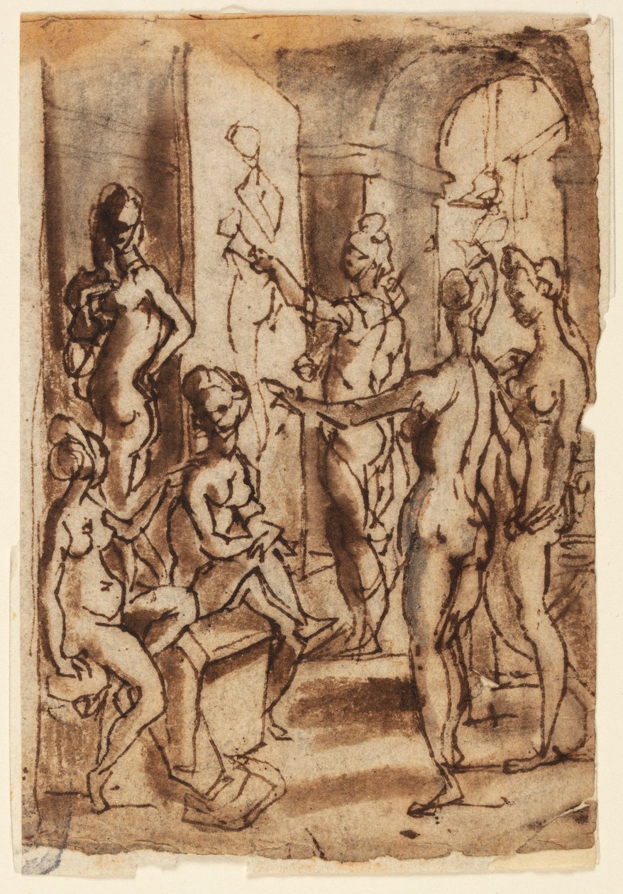 Zeuxis maler Helen af Jan van der Straet, called Stradanus