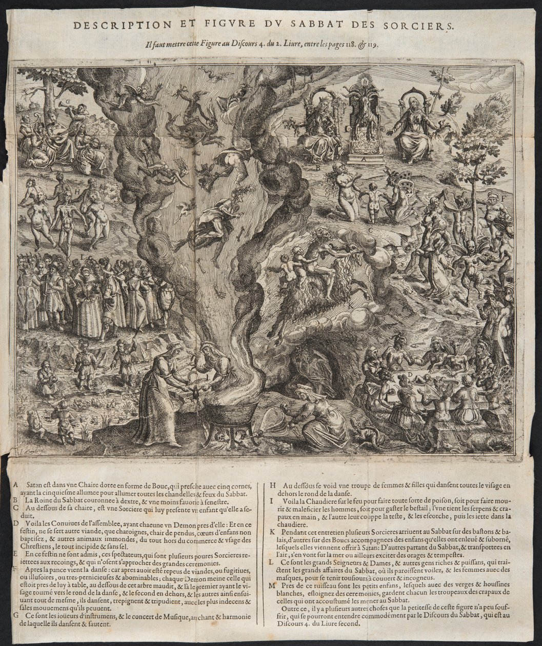 Detalje fra A Witches Sabbath, illustration fra Tableau de L