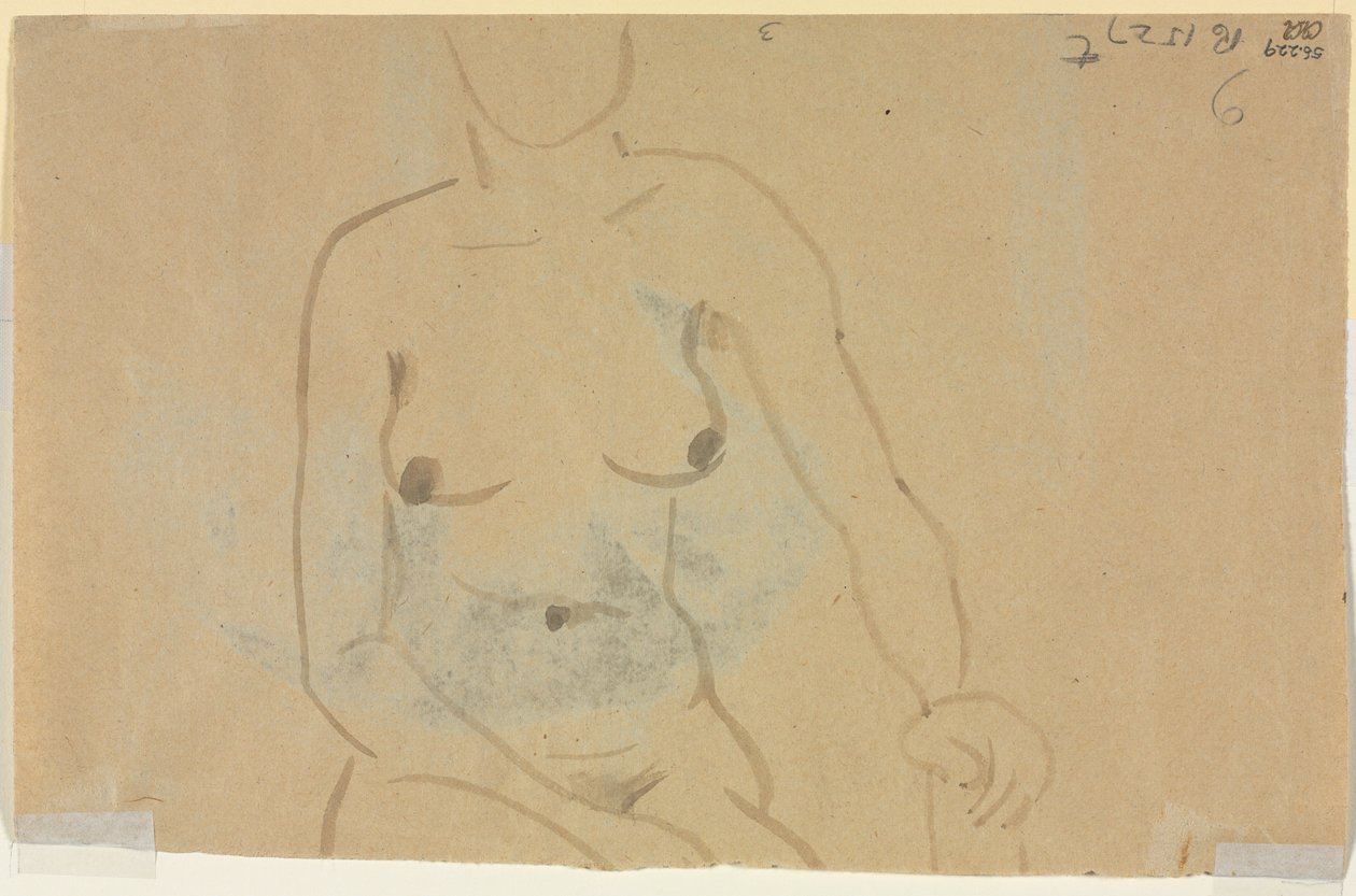 Torso af en nøgen kvinde (verso) af Jane Poupelet