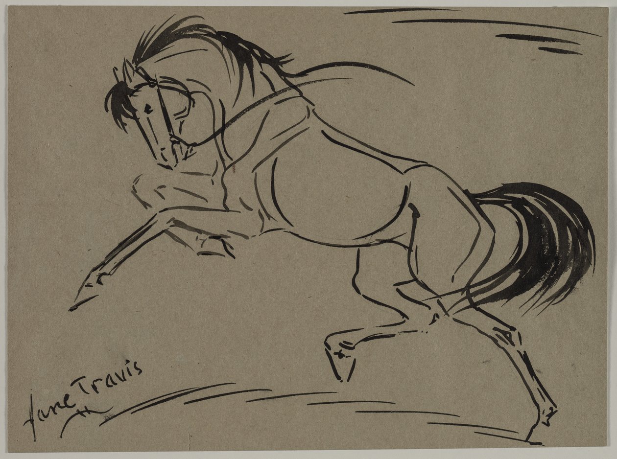 Stigende hest af Jane Travis