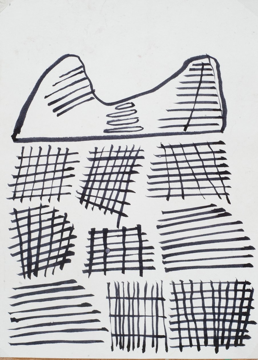 Tegning, 2015 (blæk på papir) af Janet McKenzie
