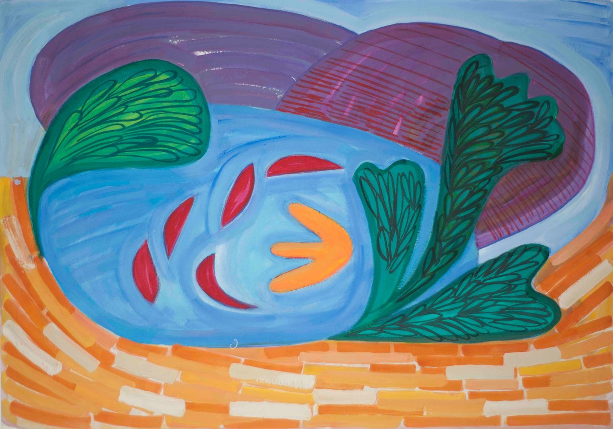 Loch Ardnamuchan, 2015 (akvarel og gouache) af Janet McKenzie