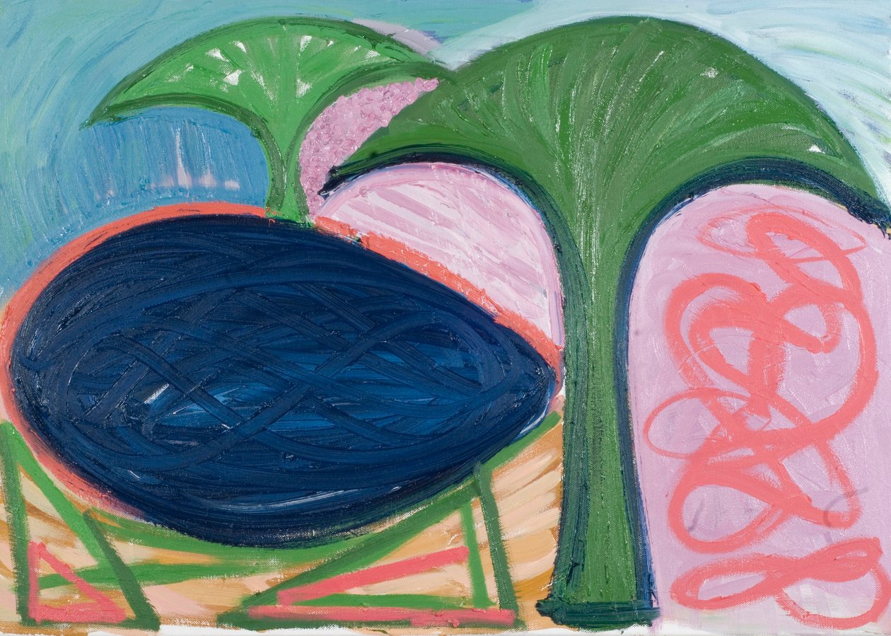 Loch and trees, 2007 (olie på lærred) af Janet McKenzie