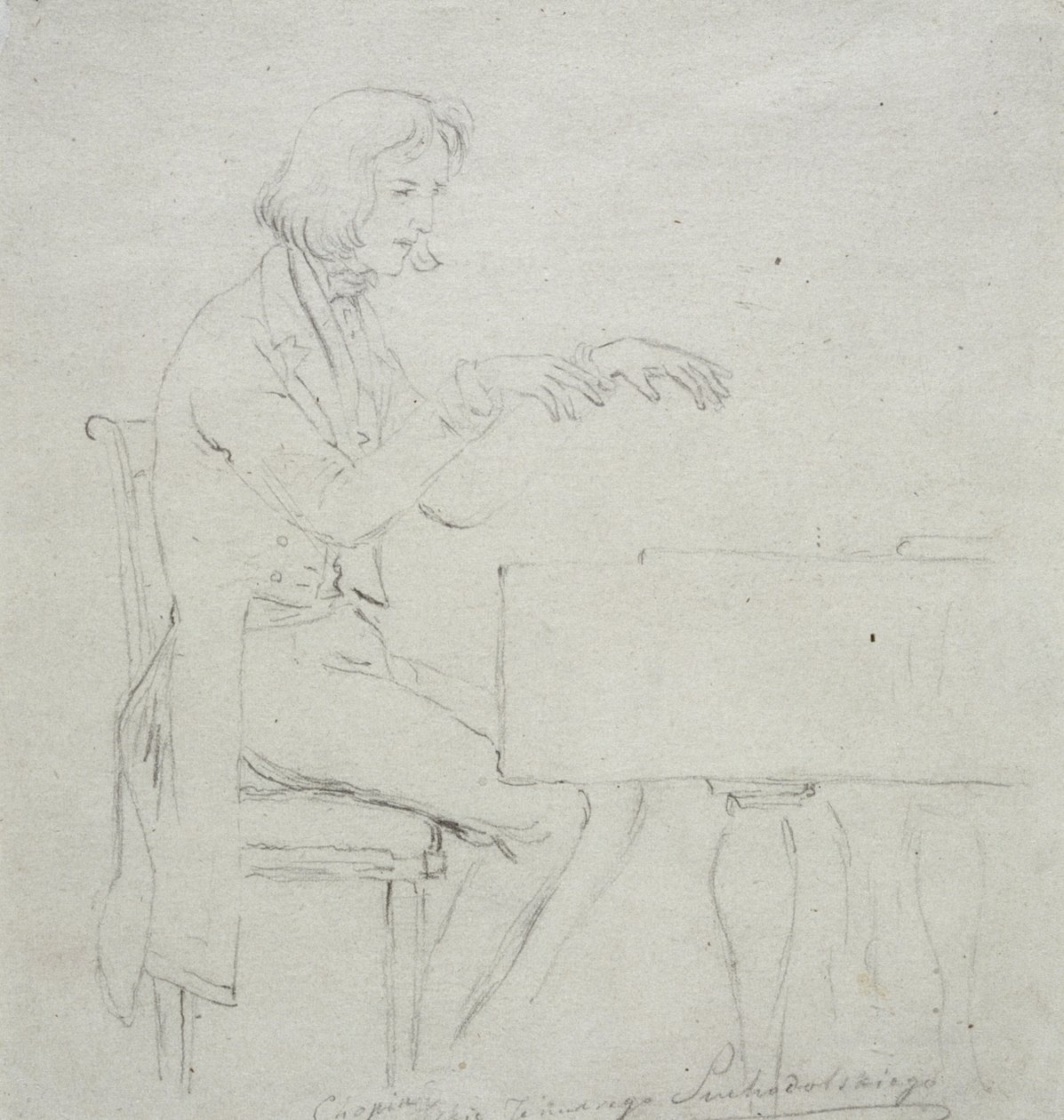 Frederic Chopin (1810-49) ved flyglet af January Suchodolski
