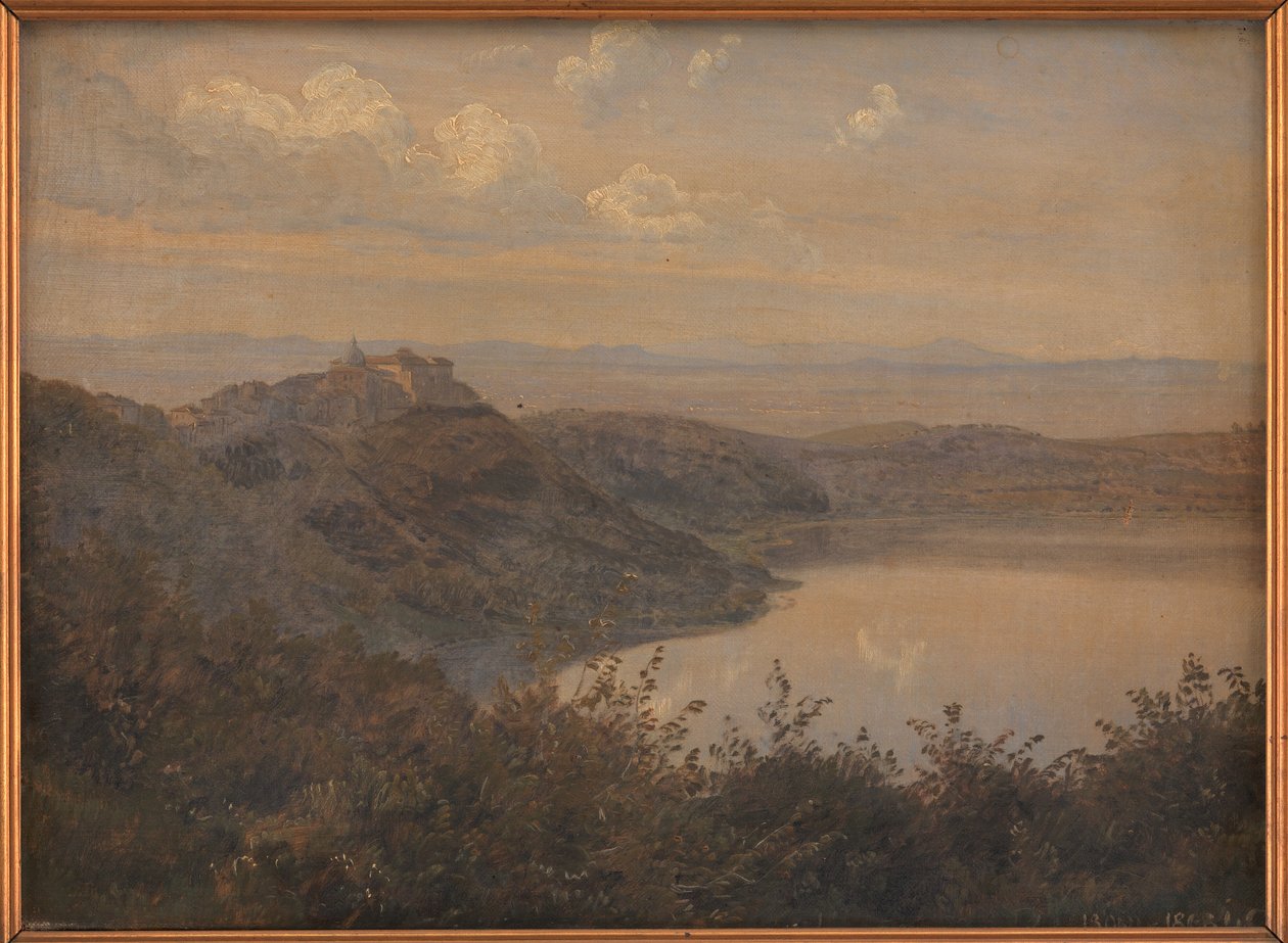 Udsigt mod Castel Gandolfo, Italien af Janus La Cour