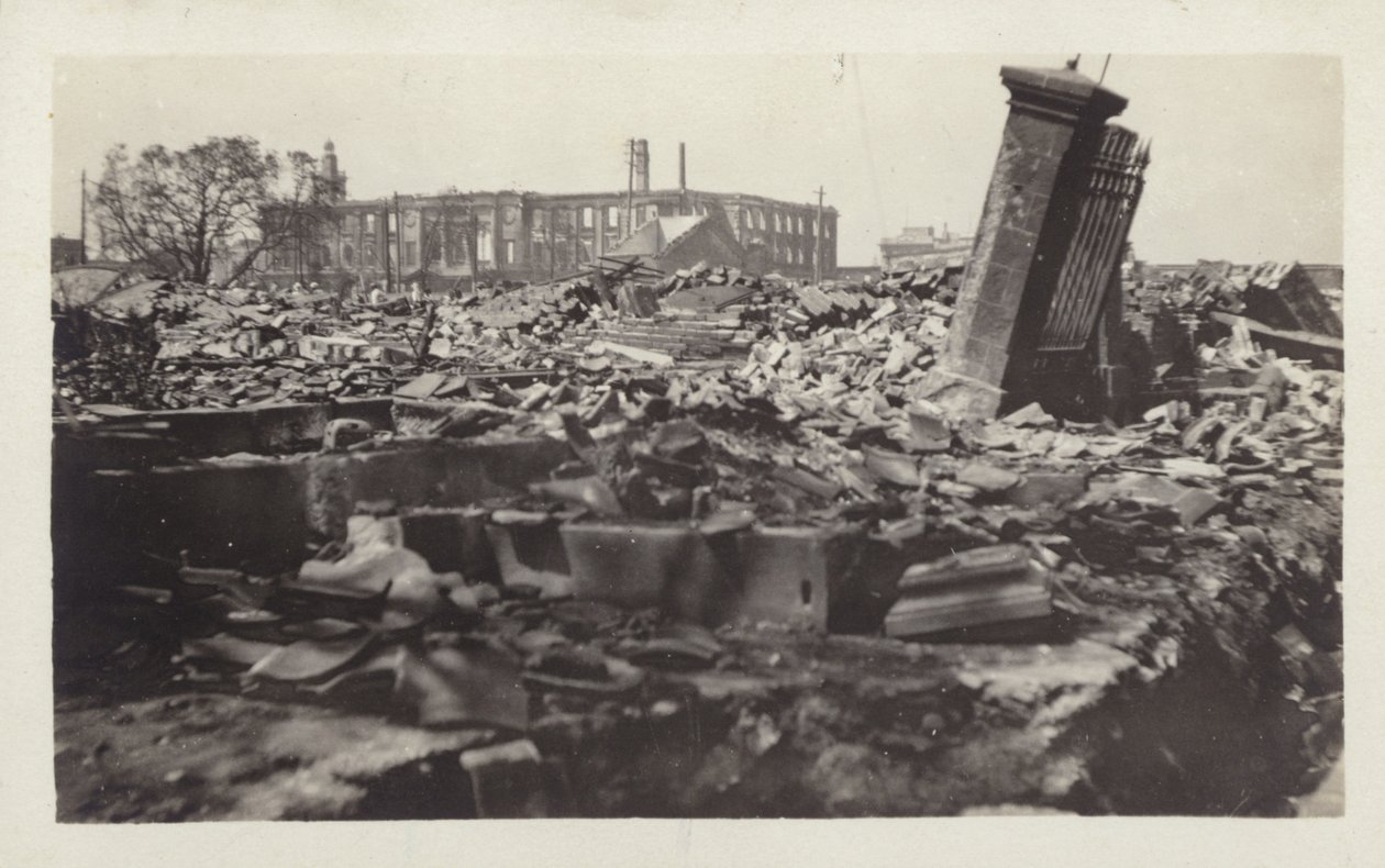 Efterdønningerne af det store Kanto-jordskælv, Japan, 1923 af Japanese Photographer