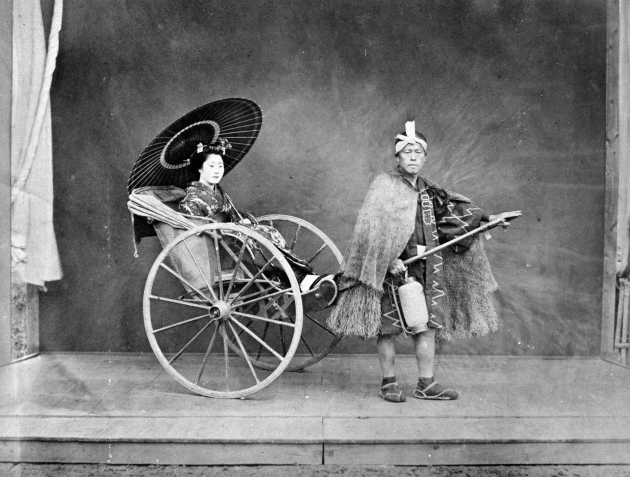 Geisha i en Rickshaw, ca. 1870