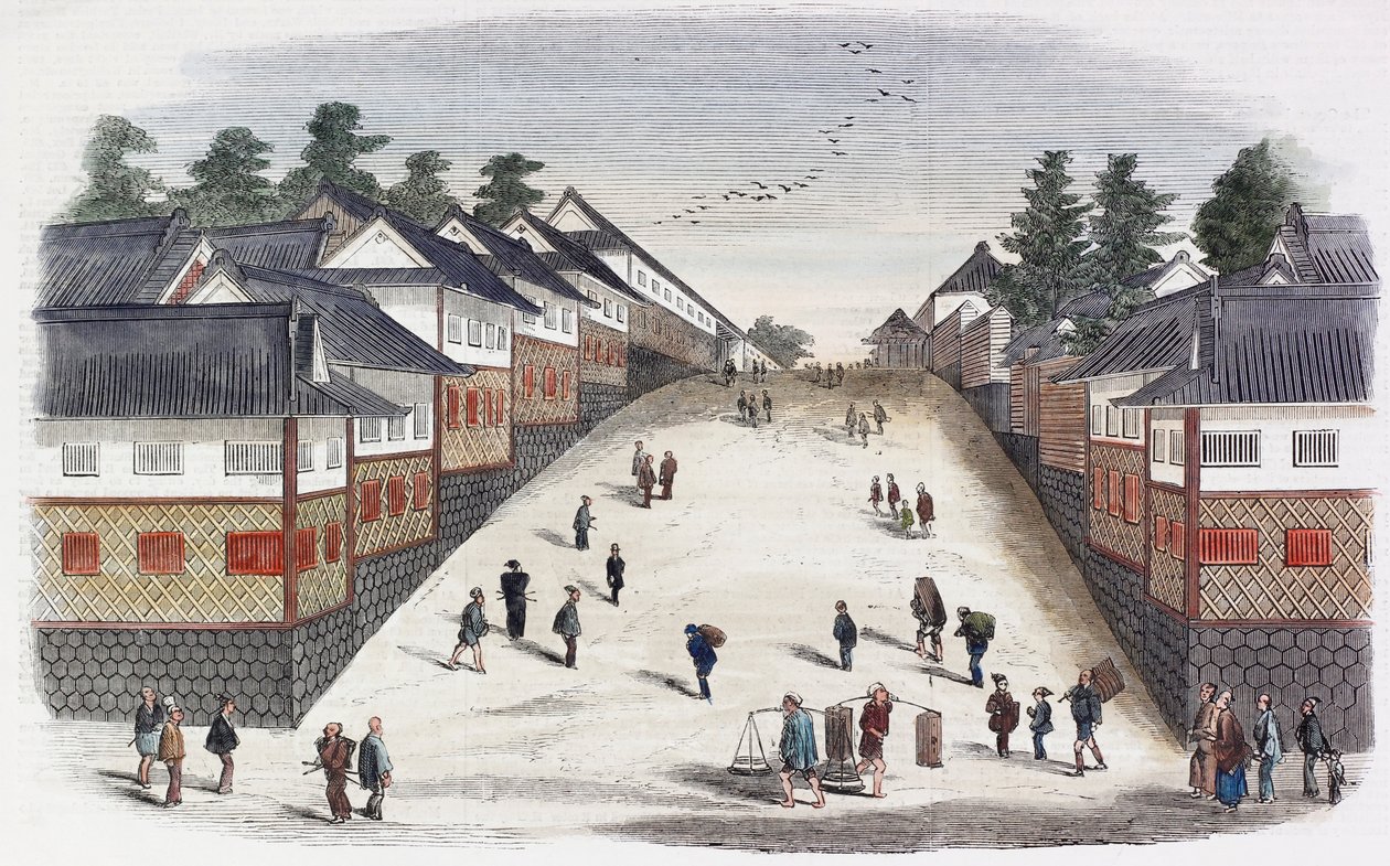 En gade i Princes Quarter, Jeddo af Japanese School