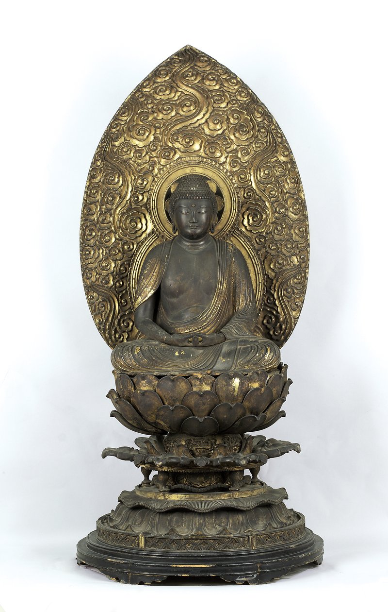 Amida Buddha (træ) af Japanese School