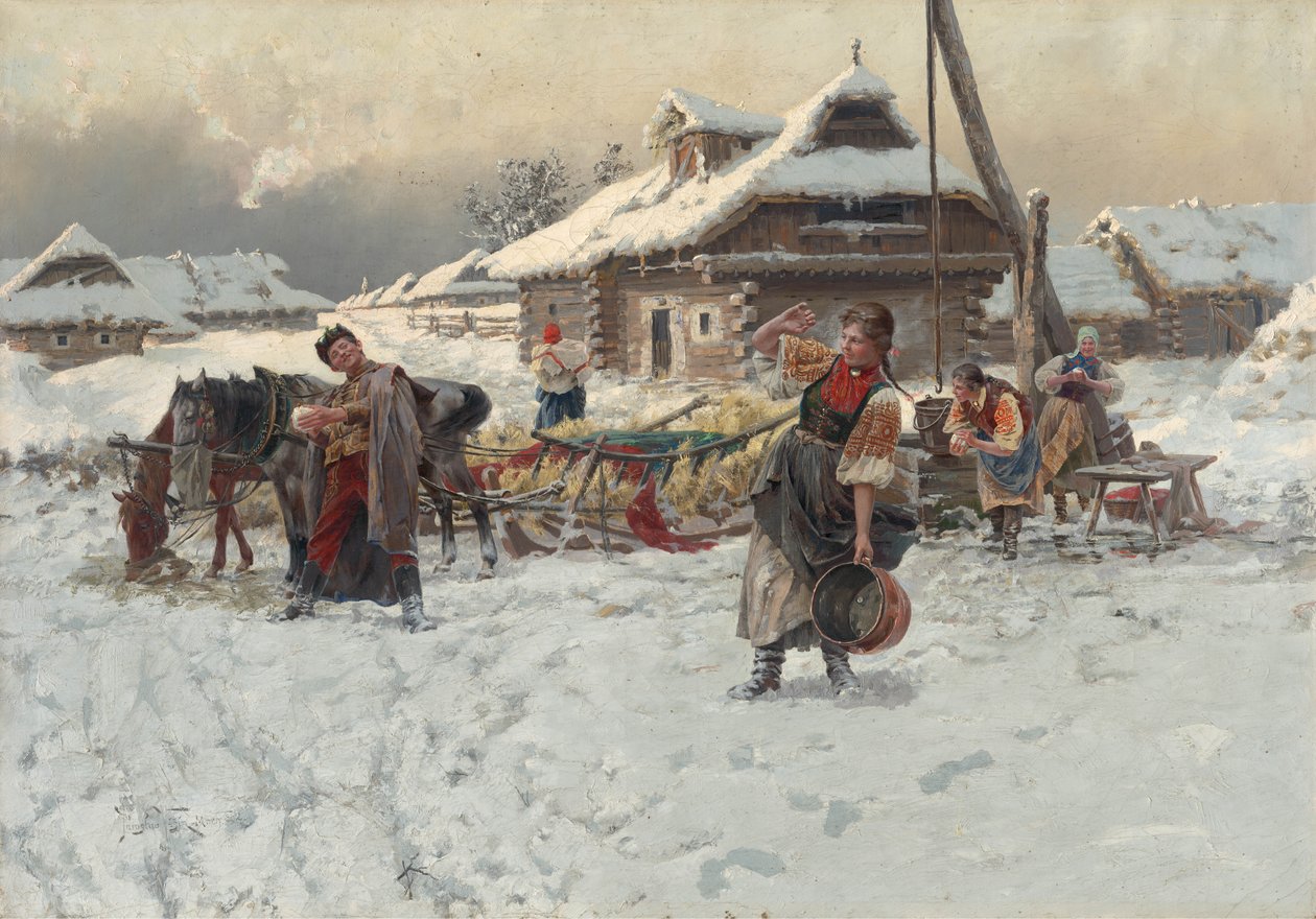 Kaster snebolde, 1892. af Jaroslav Veshin