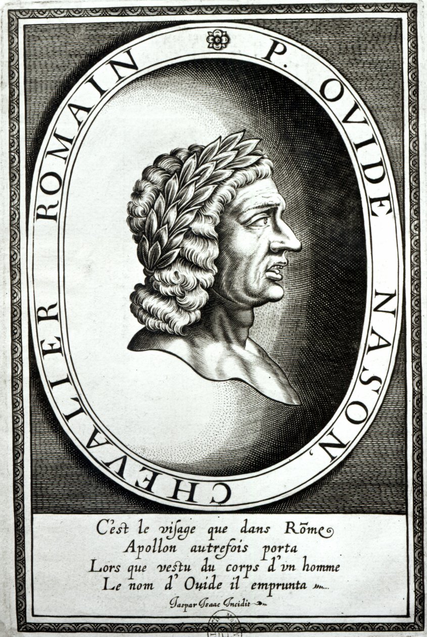 Portræt af Ovid (Publius Ividius Naso) (43BC-17AD) af Jaspar de Isaac