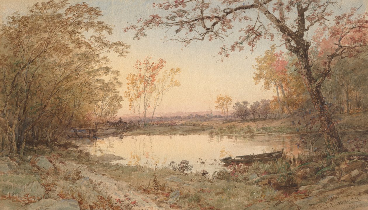 Landskab (Hastings-on-Hudson) af Jasper F. Cropsey