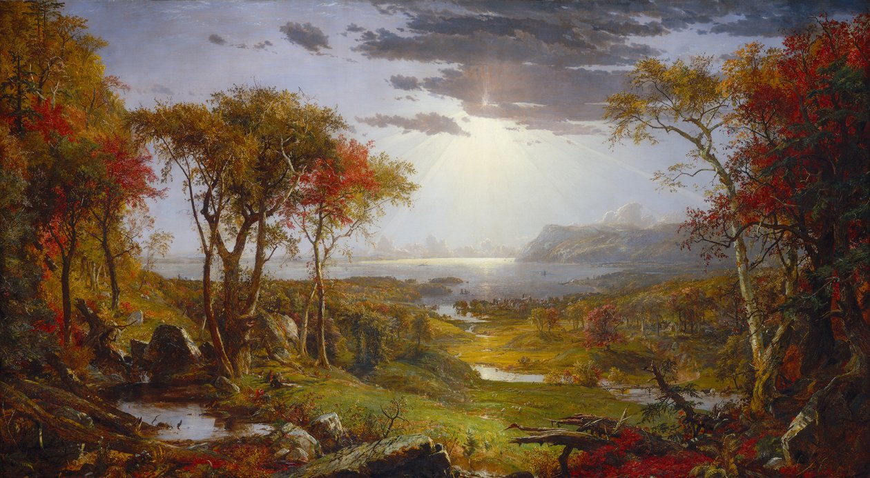 Efterår - På Hudson River af Jasper Francis Cropsey