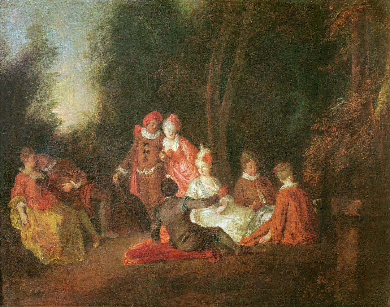 En samtale i en park af Jean Antoine Watteau
