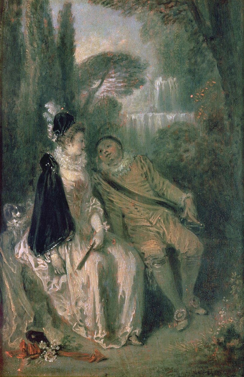 Den yndefulde hvile, c.1713 af Jean Antoine Watteau