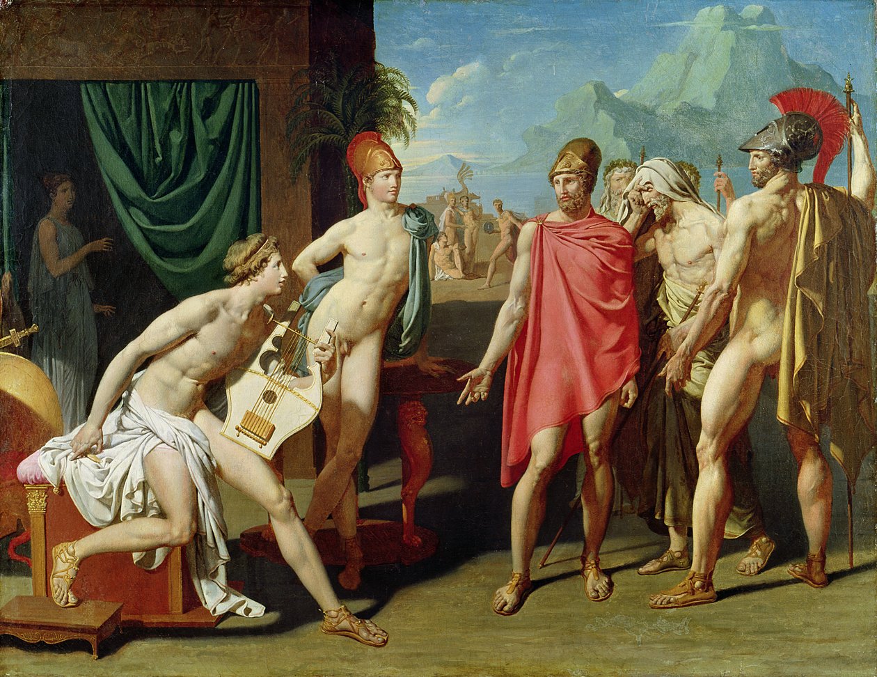 Ambassadører sendt af Agamemnon for at opfordre Achilles til at kæmpe, 1801 af Jean Auguste Dominique Ingres