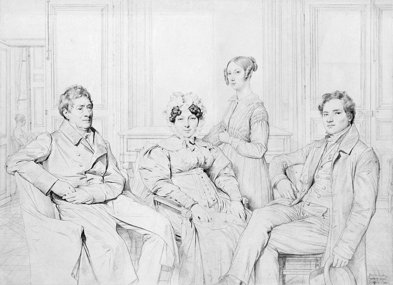 Familien Gatteaux af Jean Auguste Dominique Ingres