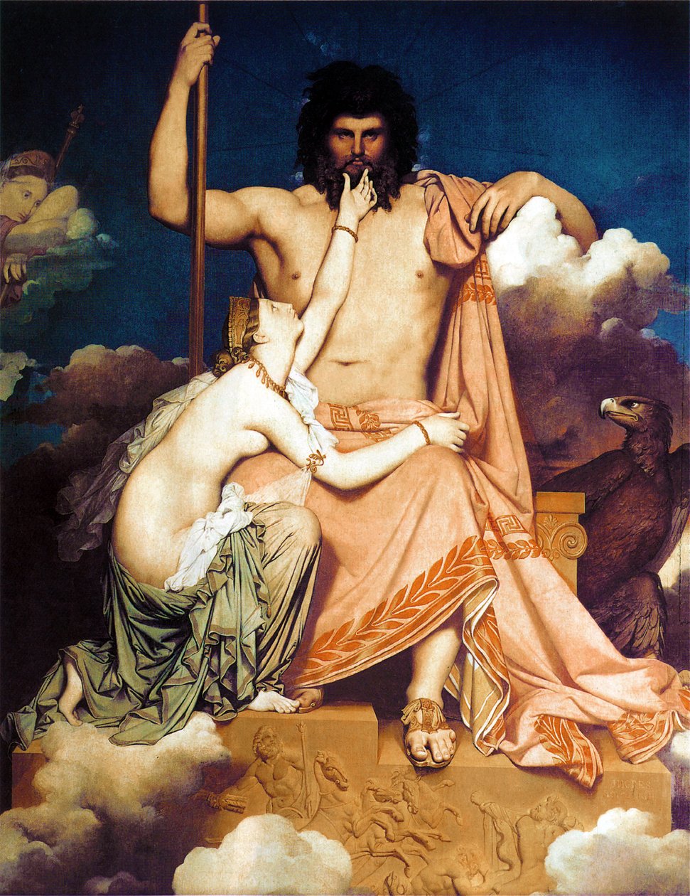 Zeus og Thetis af Jean Auguste Dominique Ingres