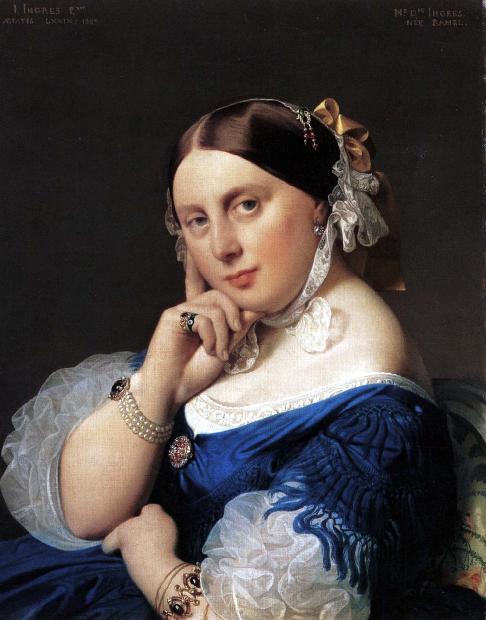 portræt af Madame Ingres f. Ramel af Jean Auguste Dominique Ingres