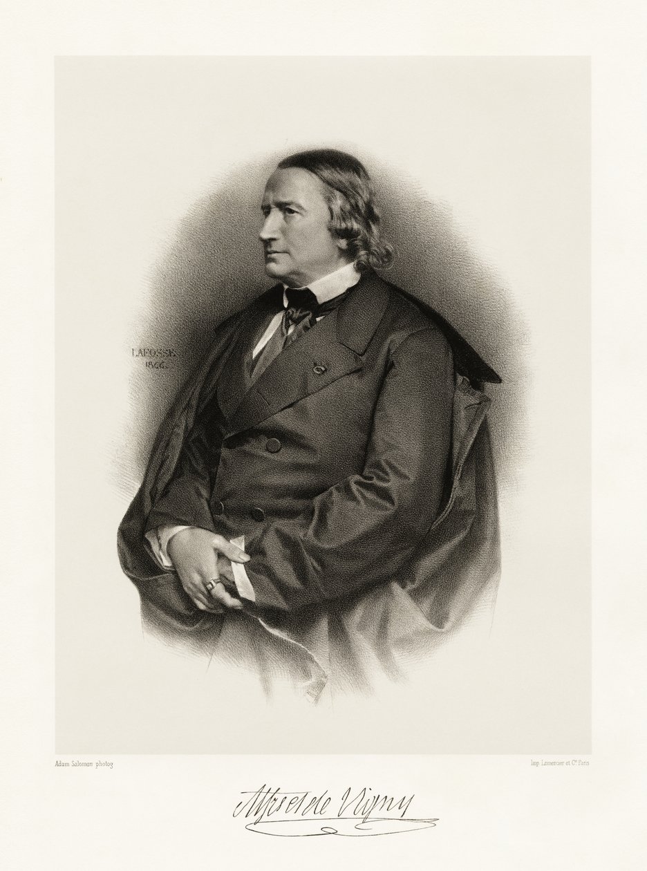 Alfred de Vigny, 1865-66 af Jean Baptiste Adolphe Lafosse