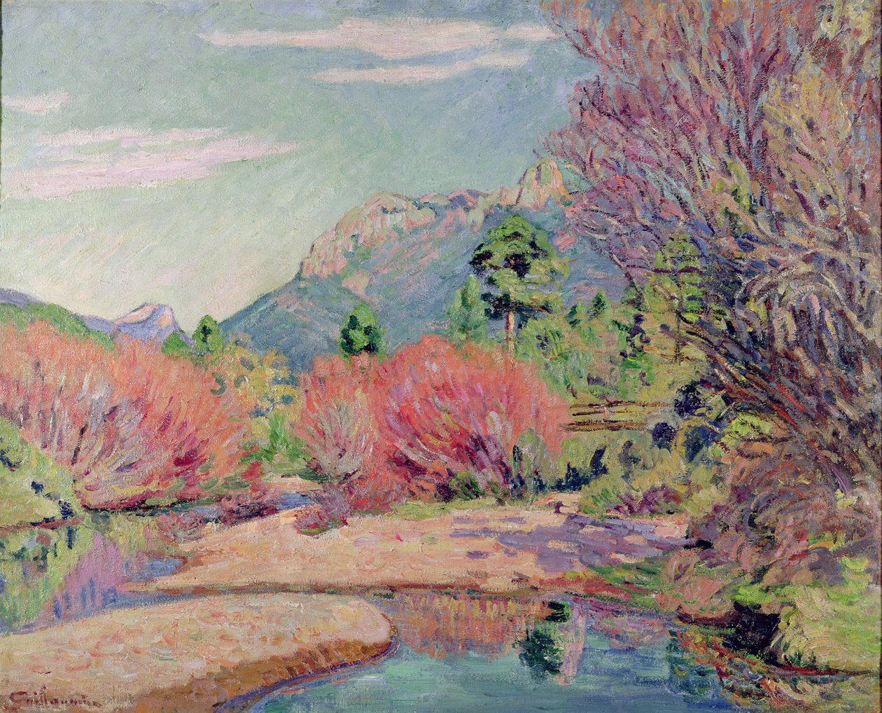 The Banks of the Sedelle ved Crozant af Jean Baptiste Armand Guillaumin