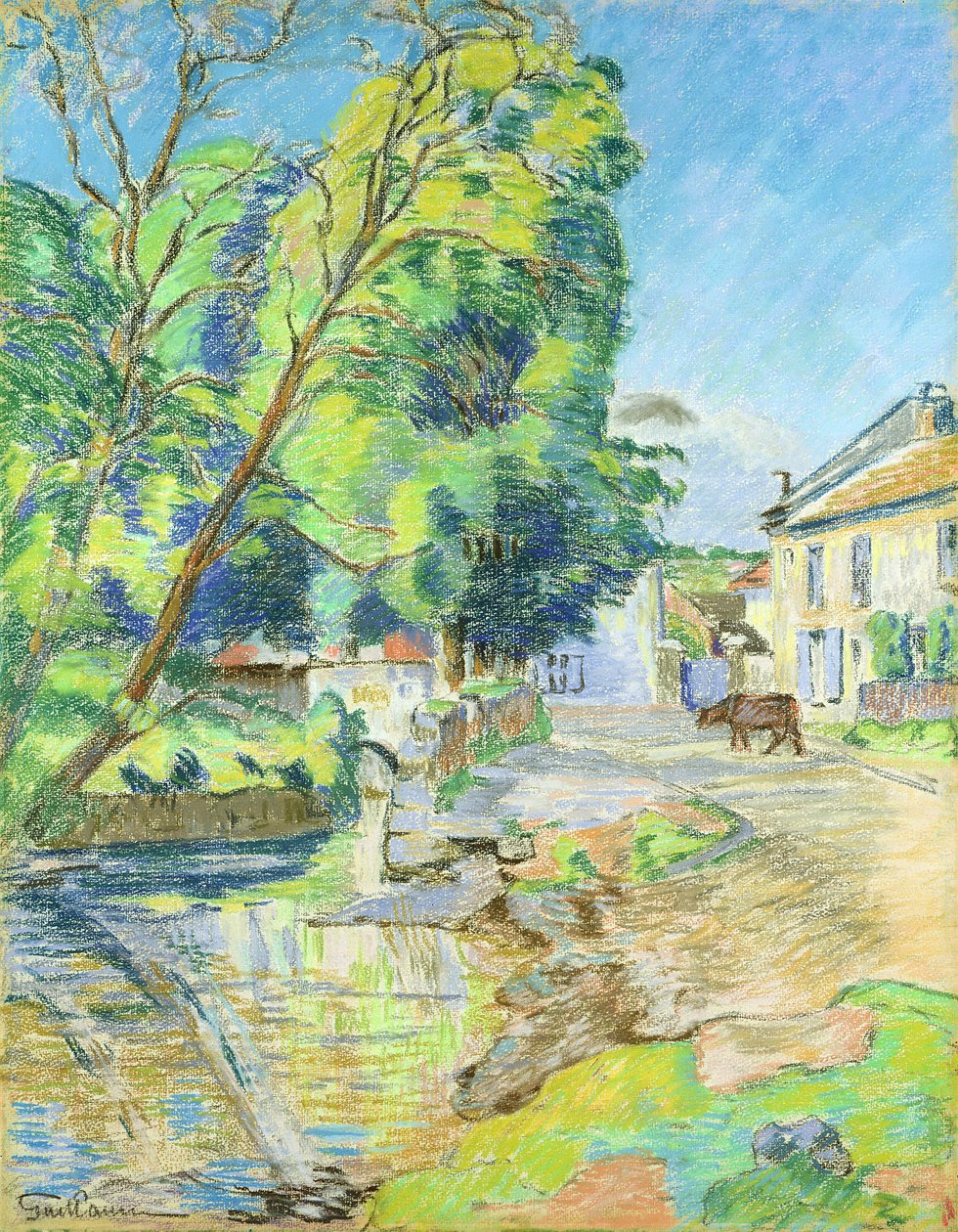 The Village (pastel på papir) af Jean Baptiste Armand Guillaumin