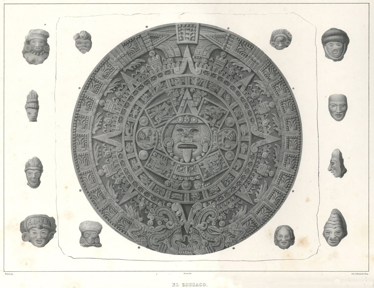El Zodiaco. Original størrelse (pæne linjer) af Jean Baptiste Arnout