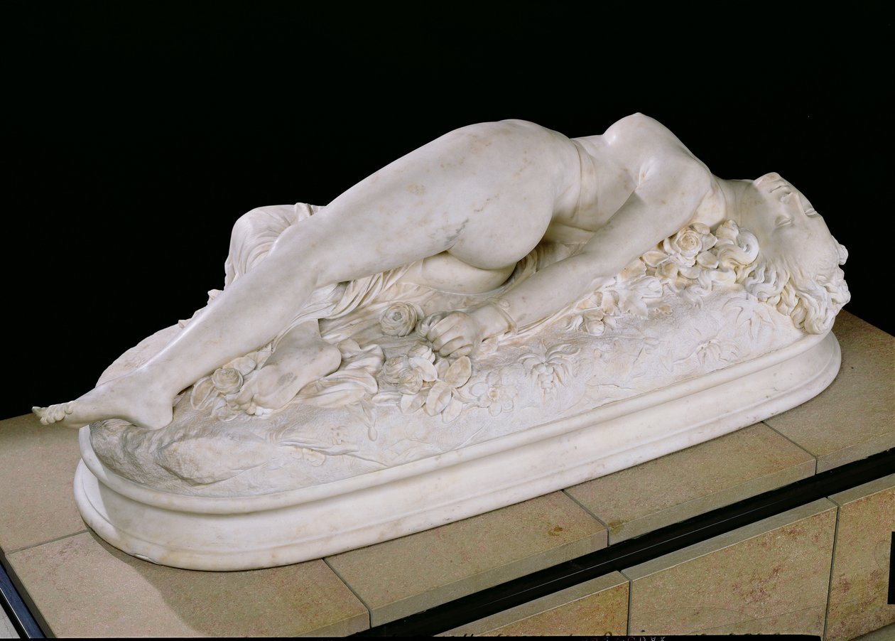 Kvinde bidt af en slange, 1847 (marmor) af Jean Baptiste Auguste Clesinger