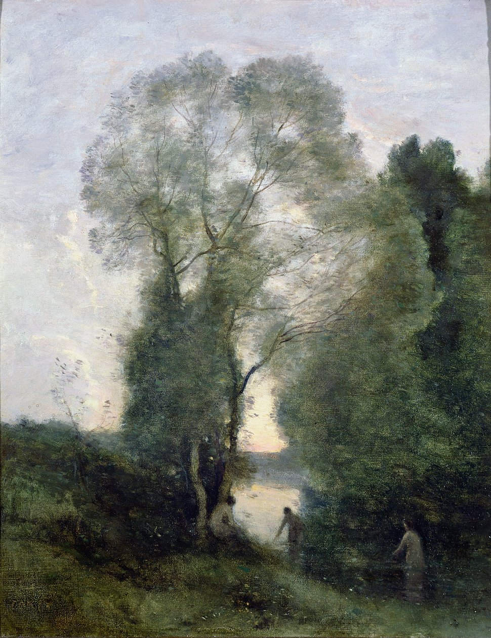 Svømmere af Jean Baptiste Camille Corot