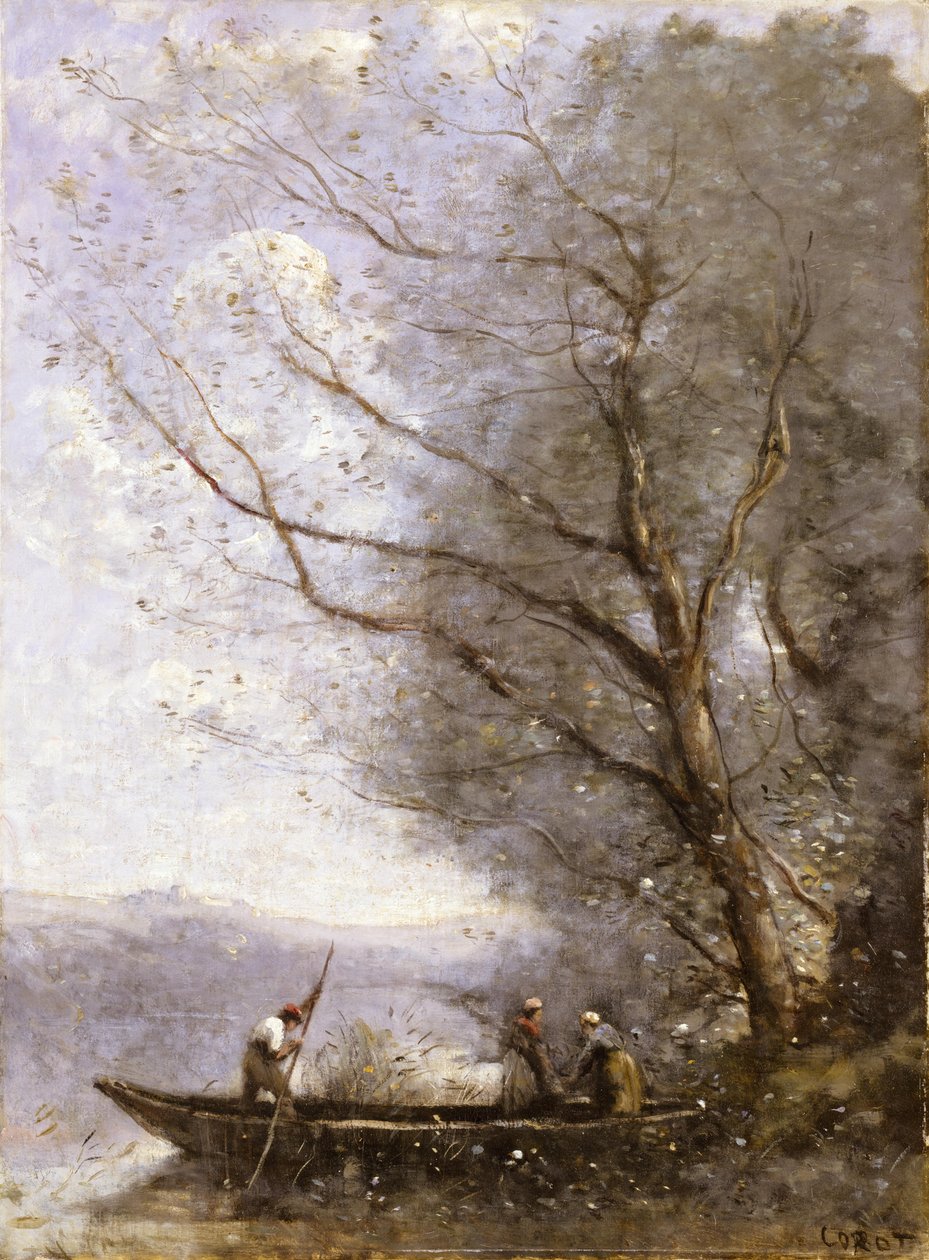 Færgemanden af Jean Baptiste Camille Corot
