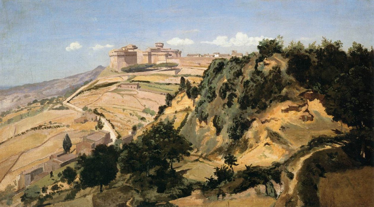 Volterra Citadellet af Jean Baptiste Camille Corot