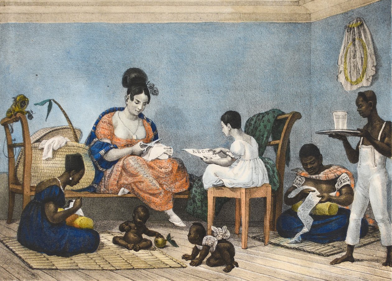 En dame med nogle ejendele i hendes hus af Jean Baptiste Debret