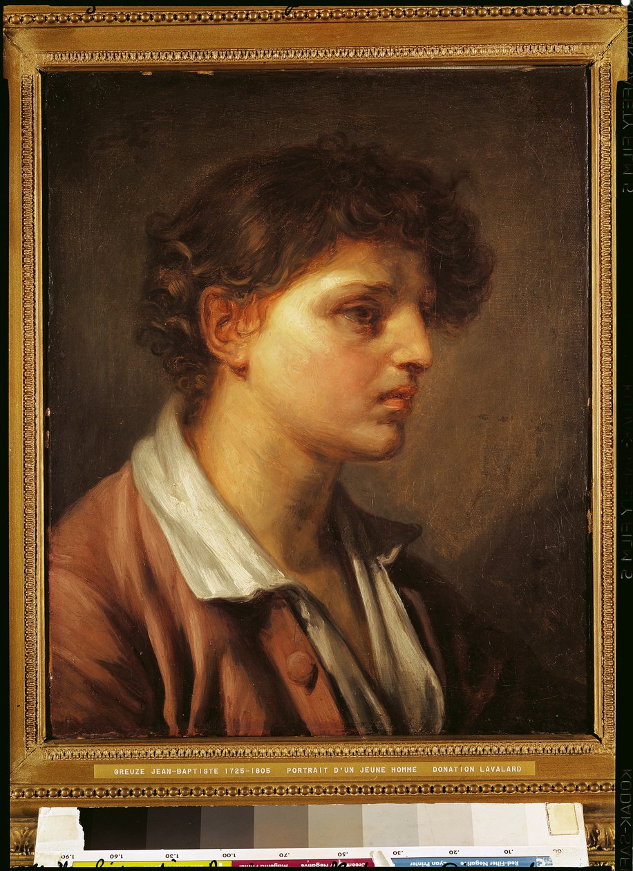 Portræt af en ung mand af Jean Baptiste Greuze