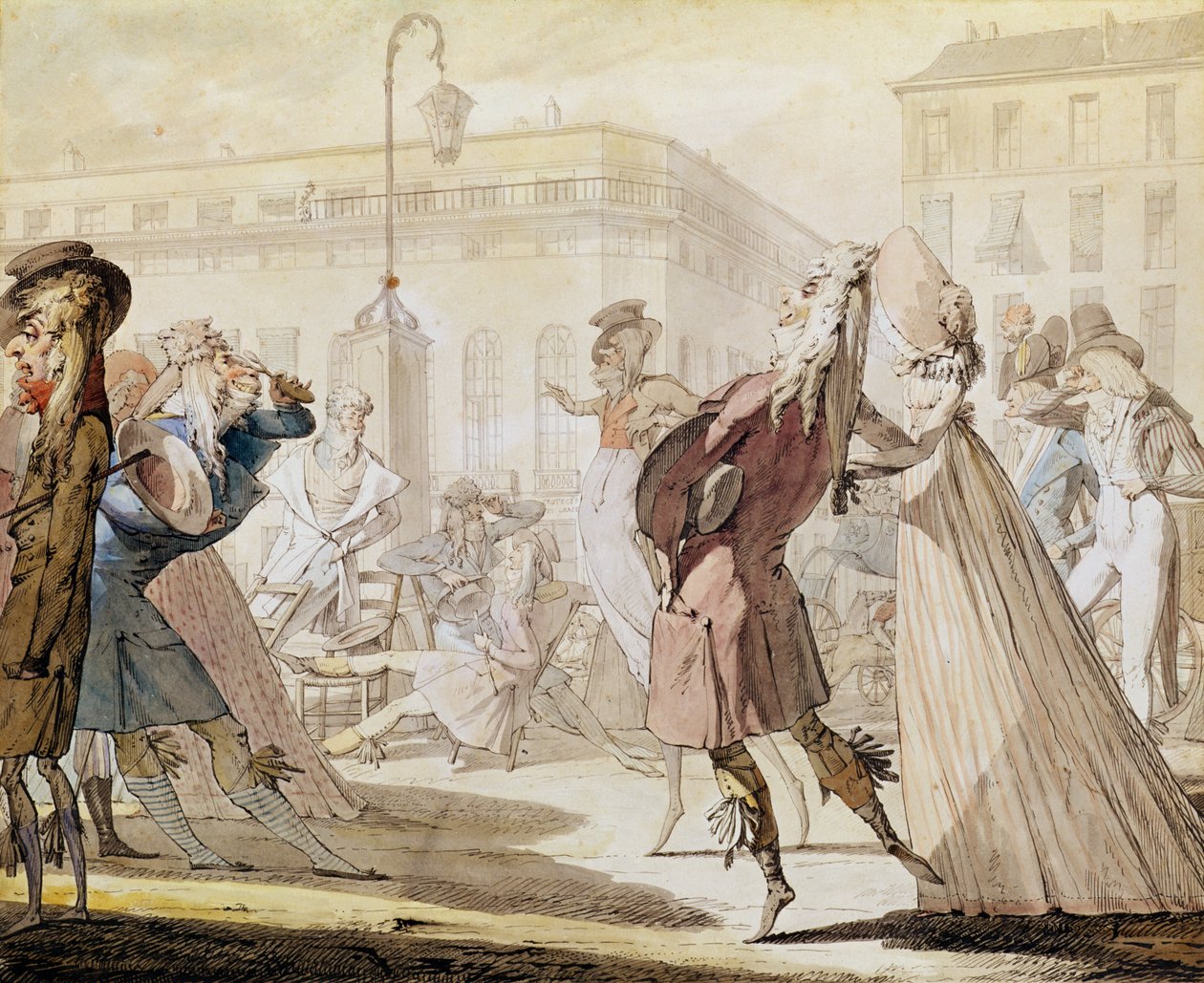 Le Petit Coblentz (pen og blæk og wc på papir) af Jean Baptiste Isabey