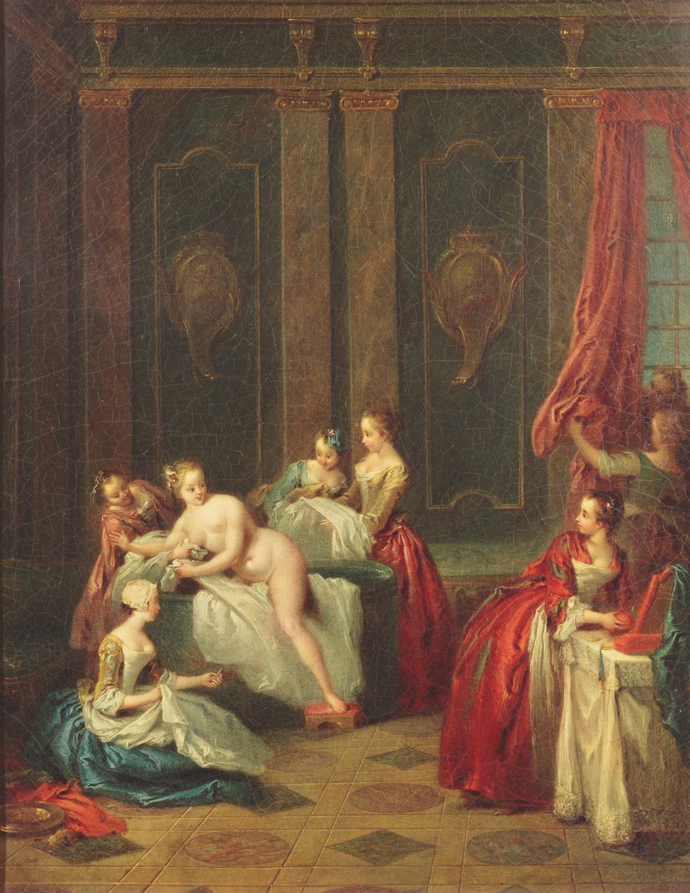 Badeværelse interiør af Jean Baptiste Joseph Pater