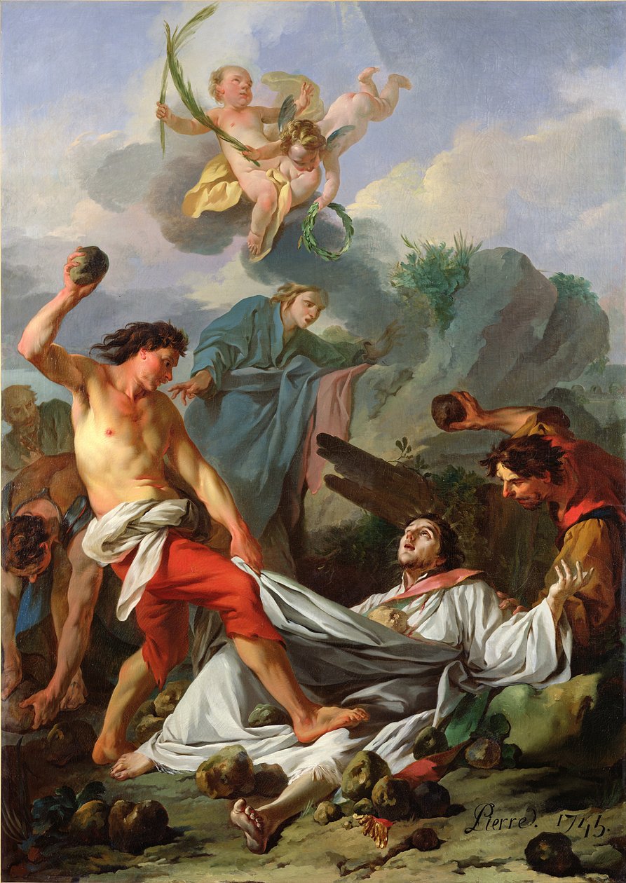 St. Stephens martyrium, 1745 af Jean Baptiste Marie Pierre