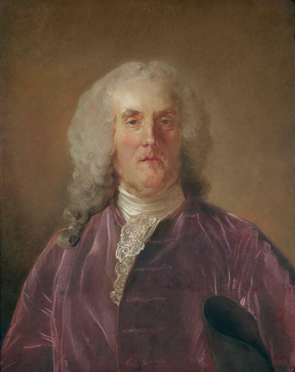 Abraham van Robais (pastel på papir) af Jean Baptiste Perronneau