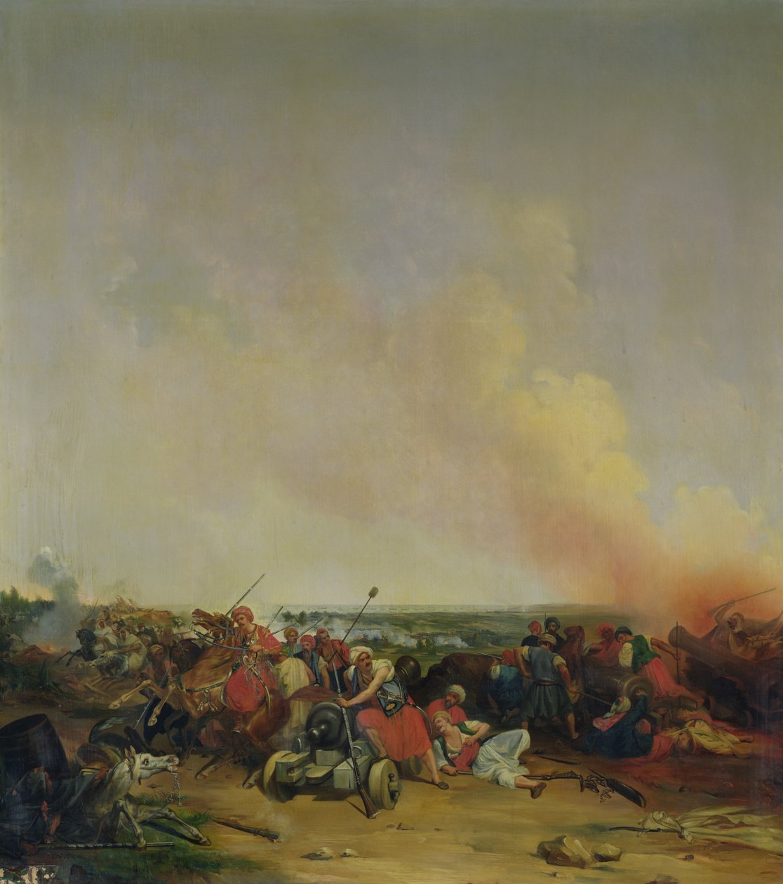 Slaget ved Sidi-Ferruch, 14. juni 1830 af Jean Baptiste Prudent Carbillet