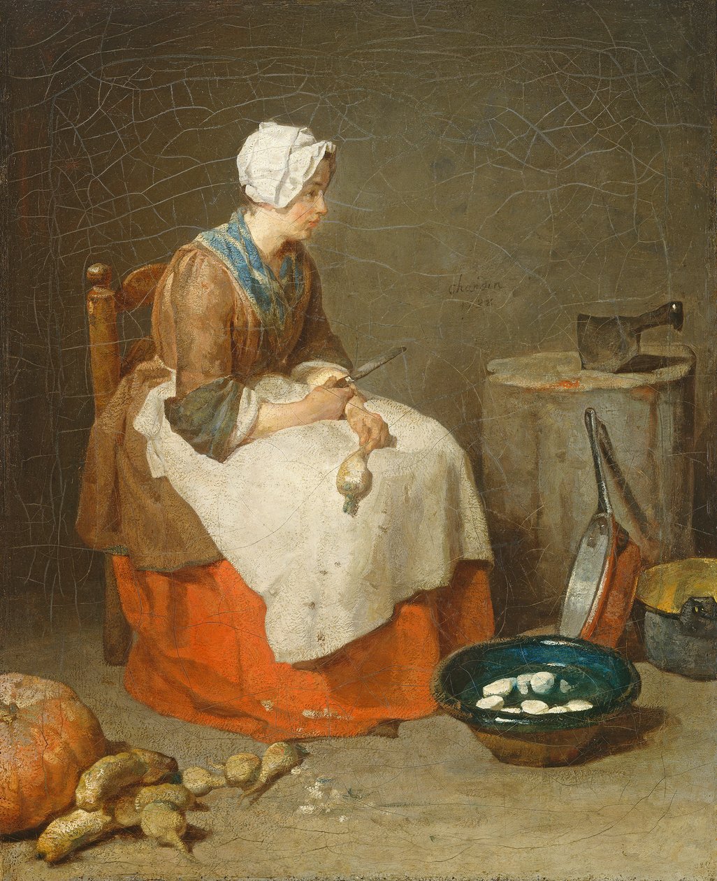 Køkkenpigen, 1738 af Jean Baptiste Simeon Chardin