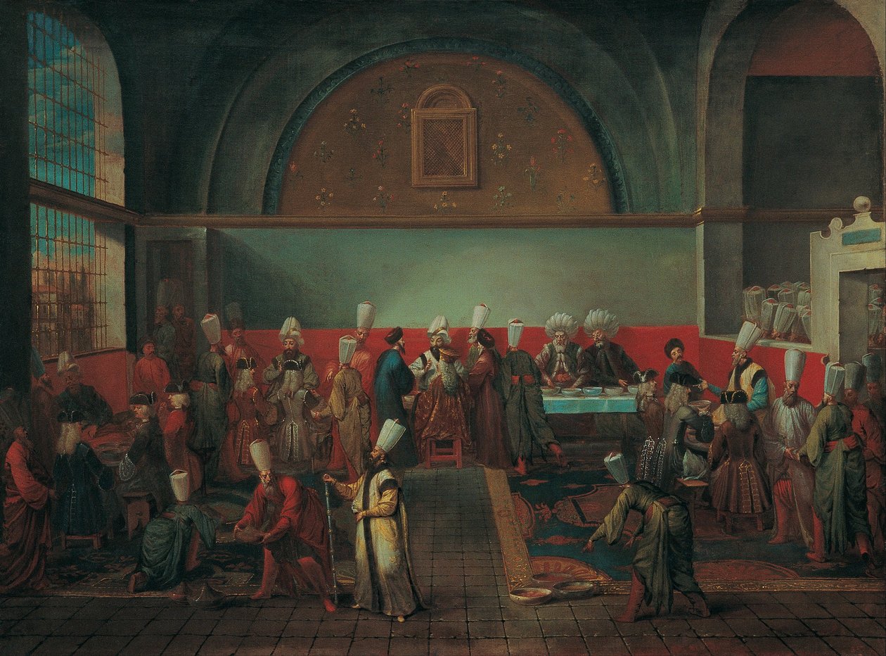 Middag på slottet til ære for en ambassadør af Jean Baptiste Vanmour