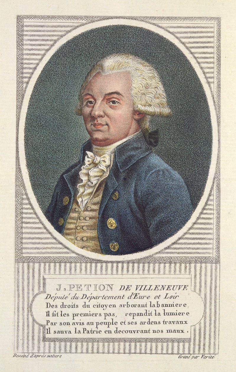 Jerome Petion de Villeneuve (1756-94) af Jean Baptiste Verite