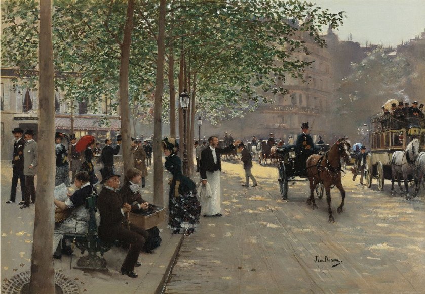 Avenue Parisiennen af Jean Beraud