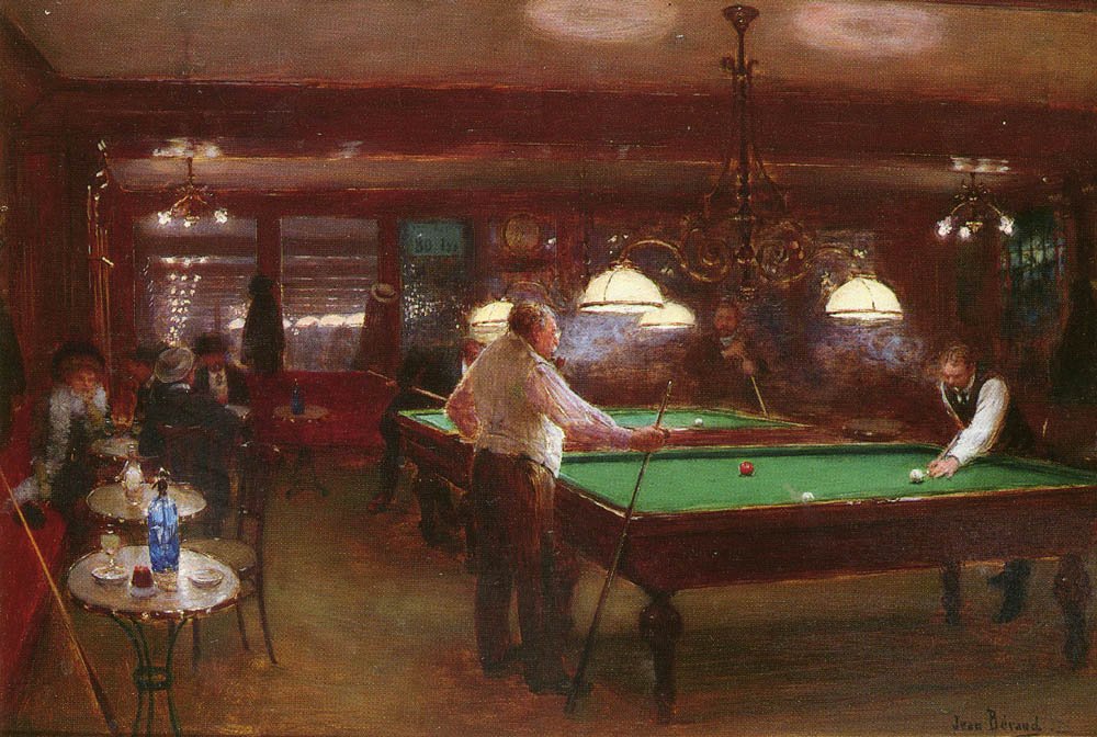 Billardspil af Jean Beraud