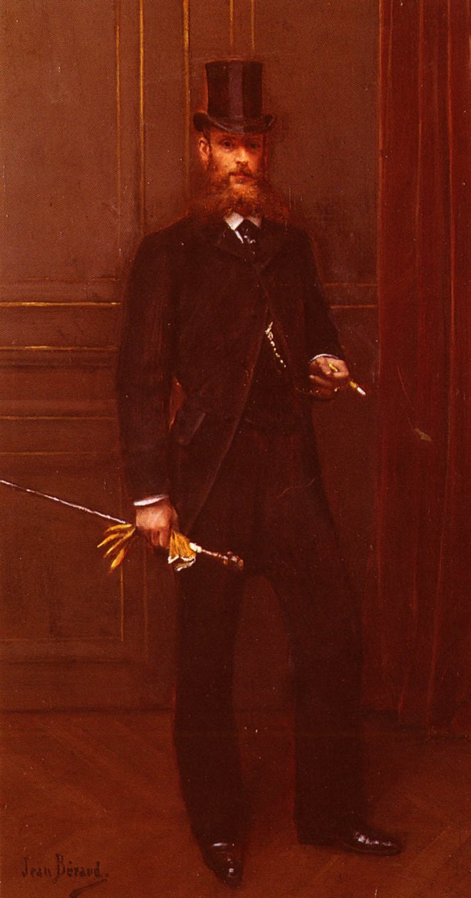 Portræt Dun Homme Elegant portræt af en Dandy af Jean Beraud