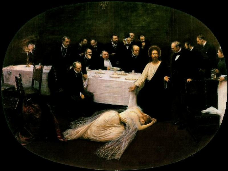 Magdalen på farisæernes hus La Madeleine chez le Pharisien af Jean Beraud