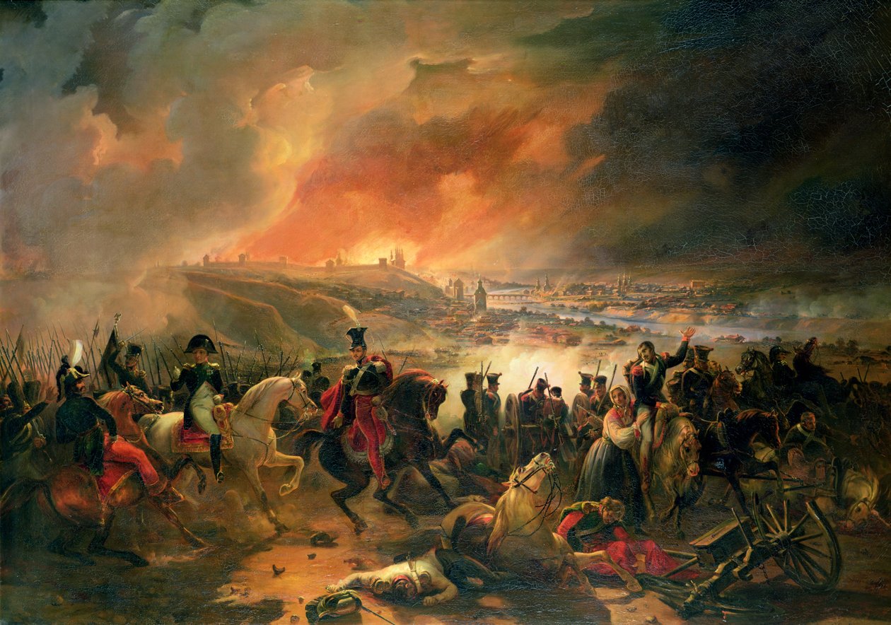 Slaget ved Smolensk, 17. august 1812, 1839 af Jean Charles Langlois