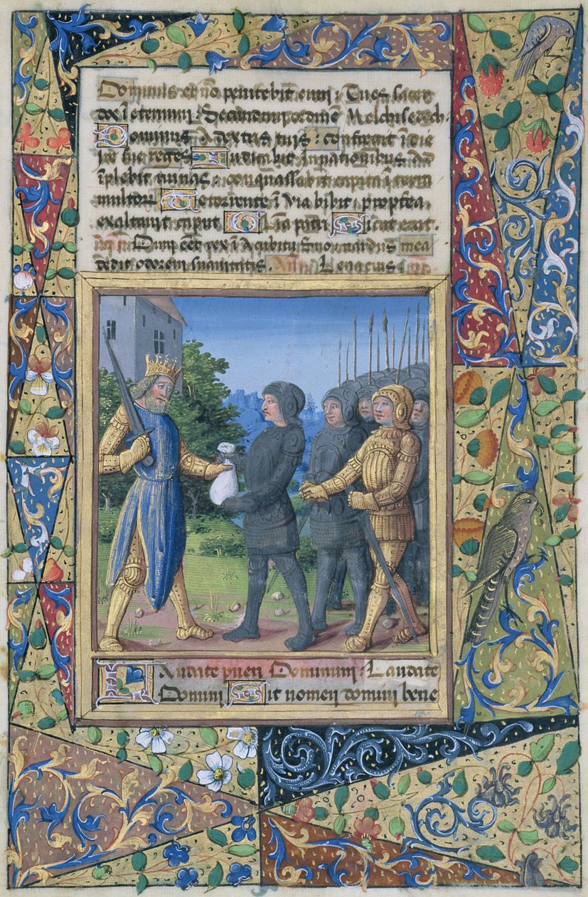 Fru Lat. Q.v.I.126 f.37 Kong Salomons undersåtter, der bringer hyldest, fra 