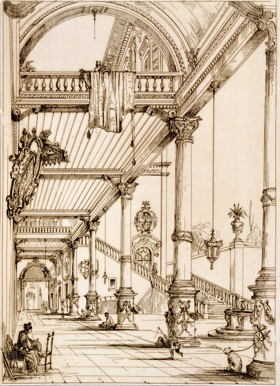 Atrium of a Palace, in Genes, fra 