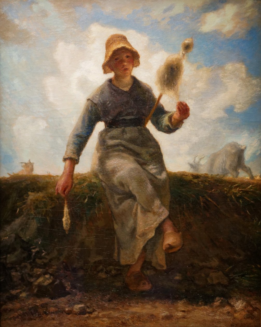 Spinderen, geder fra Auvergne af Jean Francois Millet